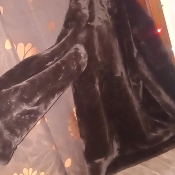 1960s-early 70s Brown Teddy bear Plush Faux Fur Coat with Hood! Super Warm! - Picture 3 of 3